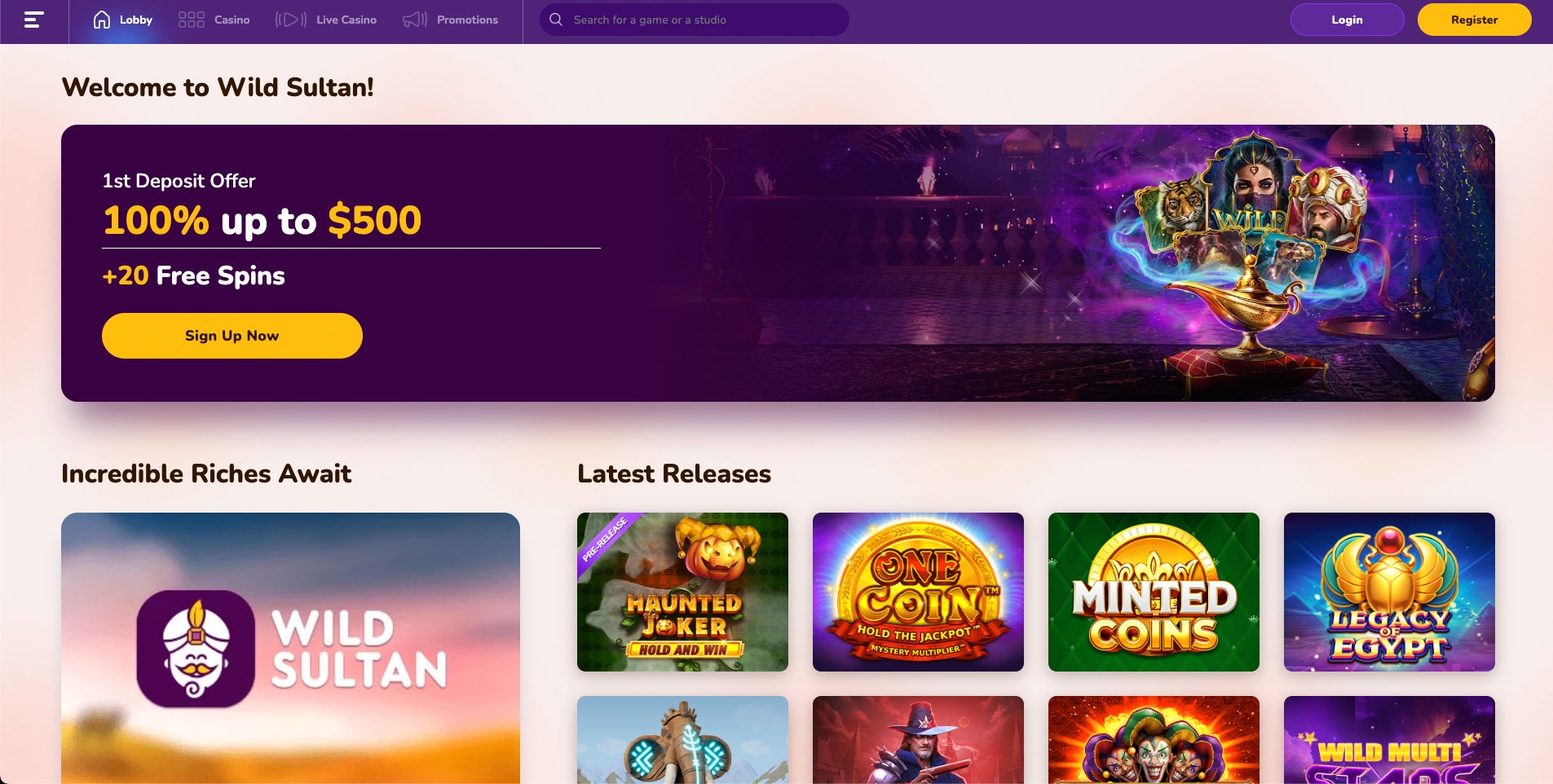 Wild Sultan : Le meilleur casino en ligne pour les retraits des gains